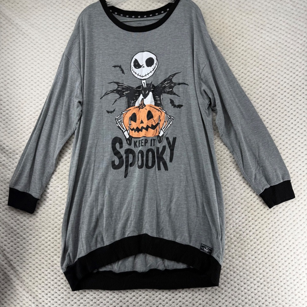 Disney Nightmare Before Christmas Sleep Shirt Jack Skellington Tunic  Size XL/XG